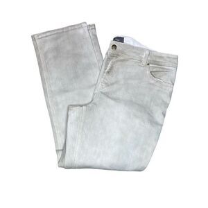 Chico’s So Slimming Beige Ankle Jeans Cotton Blend Size 3 Short W38 L29.5